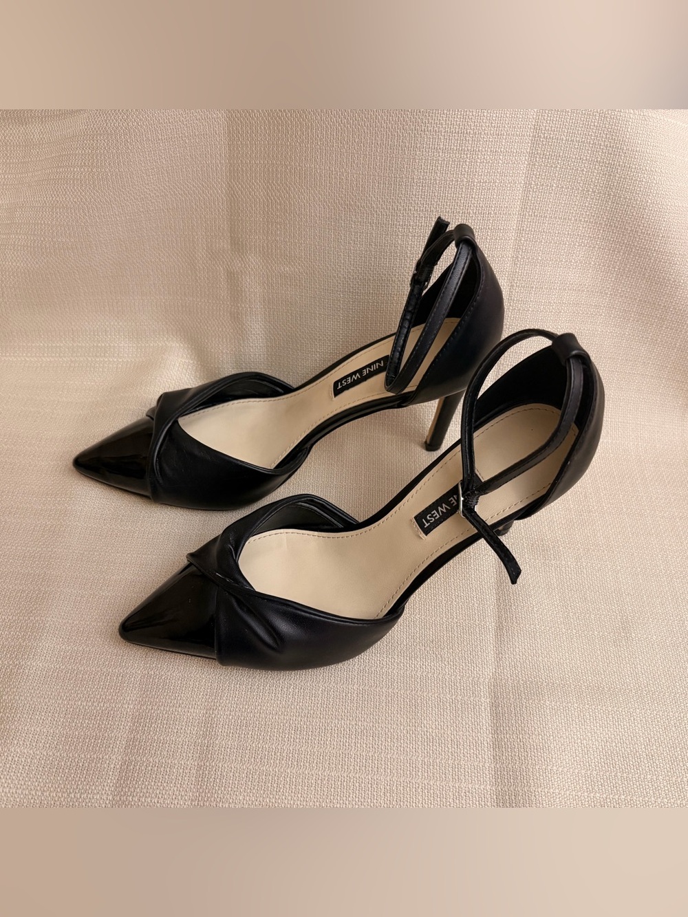 Nine West Black D'Orsay High Heel Pump with Knotted Front - Picture 4 of 10